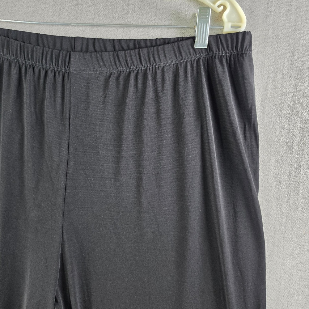 Slinky Brand Pants Womens 1X Black Elastic Waist Straight Leg Stretch 8143-D14 - Picture 10 of 16
